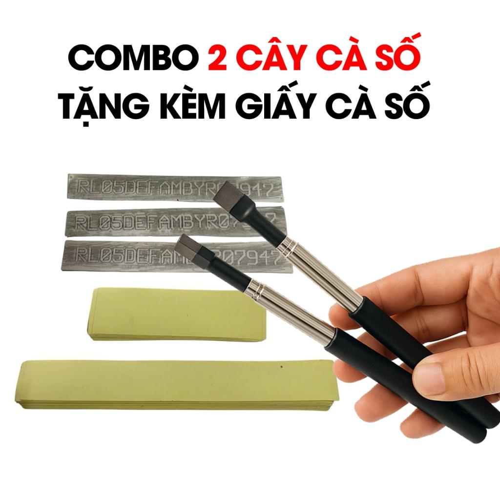 COMBO 2 Cây Cà Số Khung Số Máy &amp; 20/50/100 Bộ Giấy Cà Số Cắt Sẵn