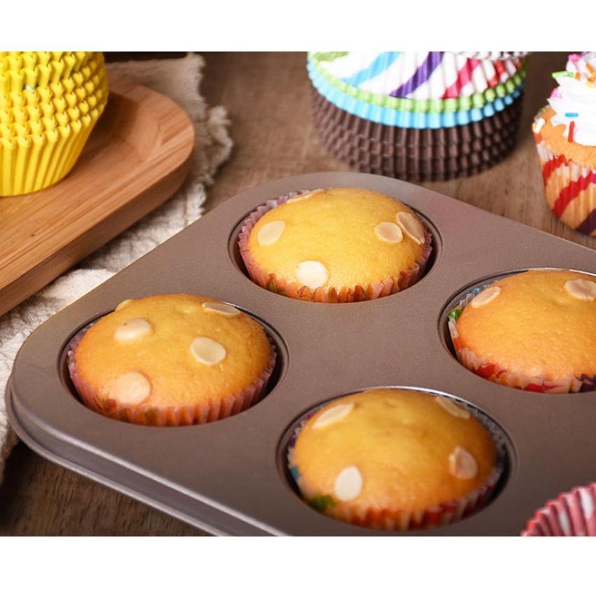 Chén Giấy Nướng Muffin Dụng Cụ Làm Bánh CupCake SET 100 cái lốc - CUPCAKEGIAY01