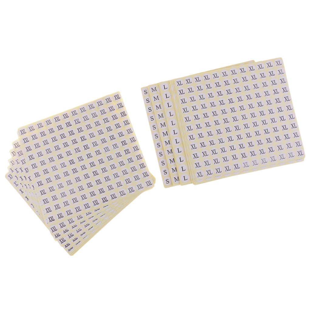 White on Black Round Shape Retail Size Stickers Adhesive 75, Labels Clothing