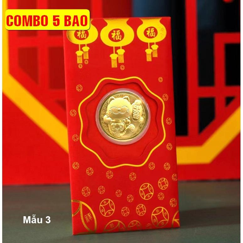 05 Bao Lì Xì Mèo Vàng Như Ý Cát Tường Đài Loan - Mẫu 3