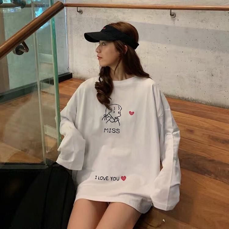 Áo Thun Tay Dài Couple Unisex MR MS Form Rộng