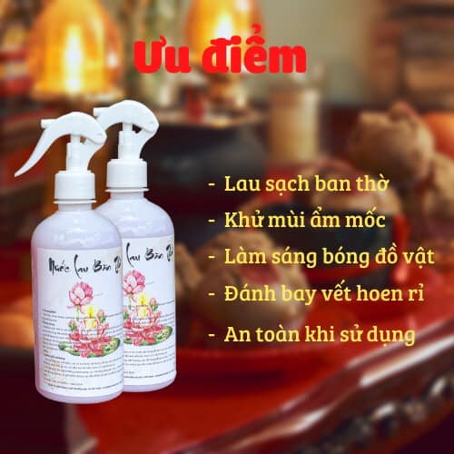 NƯỚC LAU BÀN THỜ VÀ CÁC VẬT DỤNG THỜ CÚNG HƯƠNG THẢO MỘC CAO CẤP