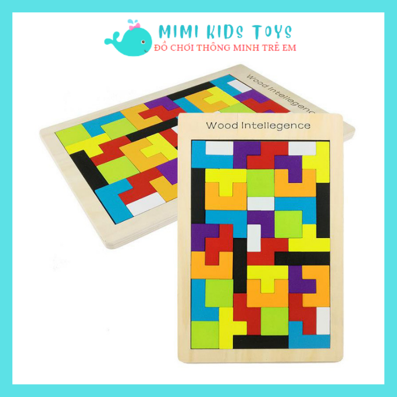 Đồ chơi xếp gạch tetris xếp hình gỗ puzzle - Đồ chơi thông minh cho bé