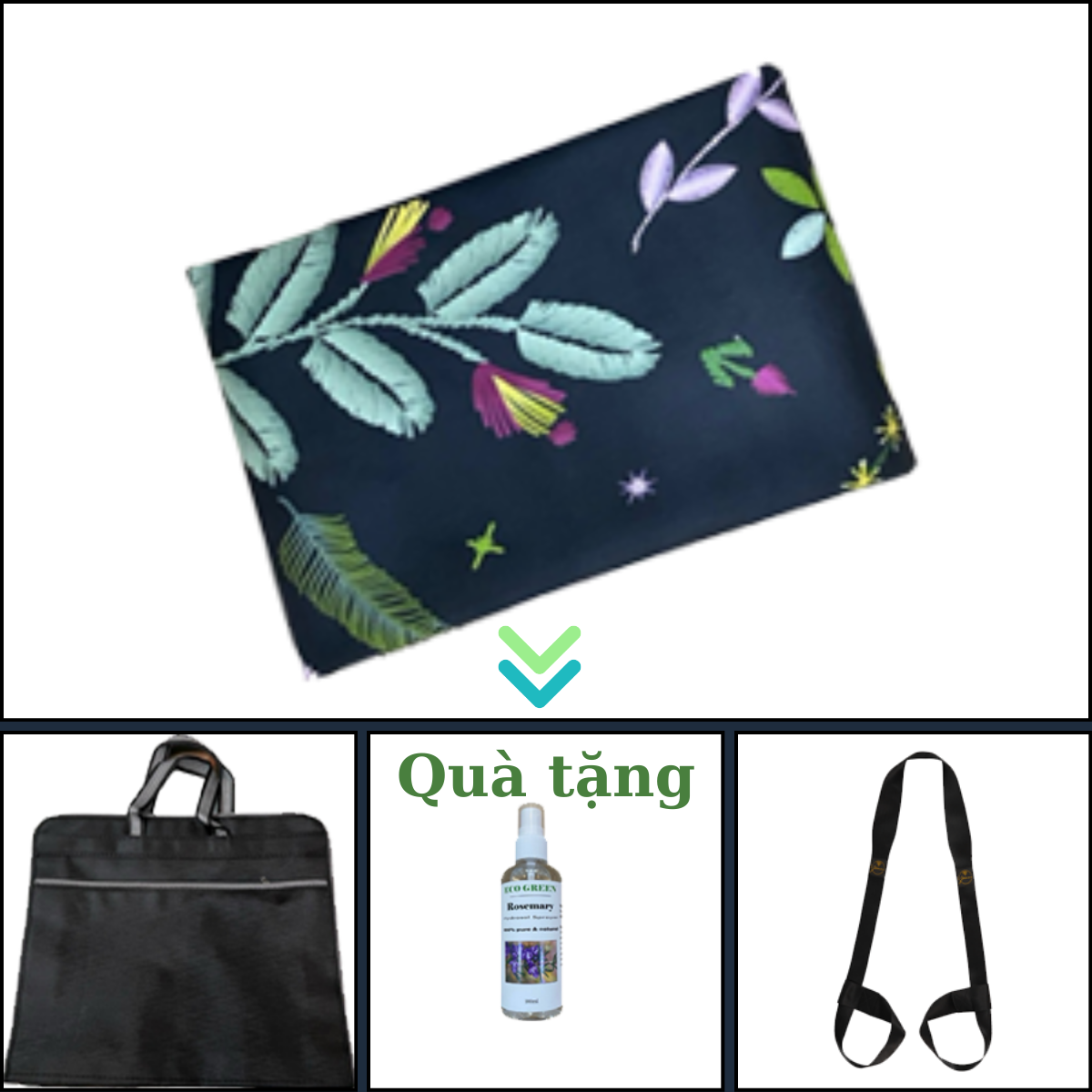 Thảm tập yoga du lịch cao cấp chính hãng Yvonne, Happy Bird (TẶNG KÈM 3 PHẦN QUÀ) dày 1,5mm gấp gọn, bề mặt nhám, siêu bám, ưa mồ hôi, dễ vệ sinh, chất liệu cao su tự nhiên
