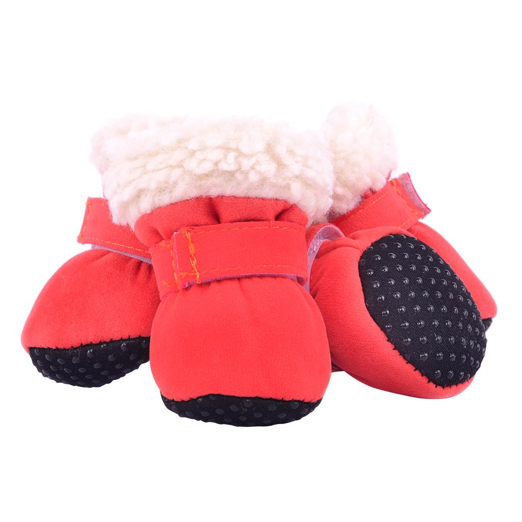 4 pcs/lot S/M/L/XL Pet Dog Shoes / Puppy Booties Rubber Anti Slip Waterproof XL