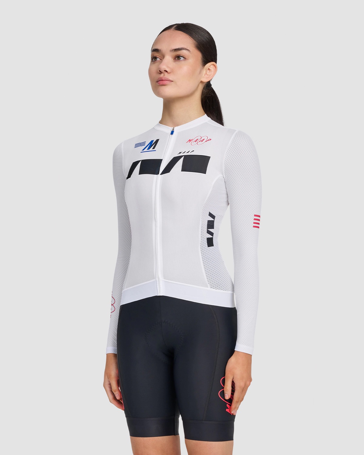 Áo Thể Thao Đạp Xe Nữ MAAP Women's Trace Pro Air LS Jersey - Màu Trắng