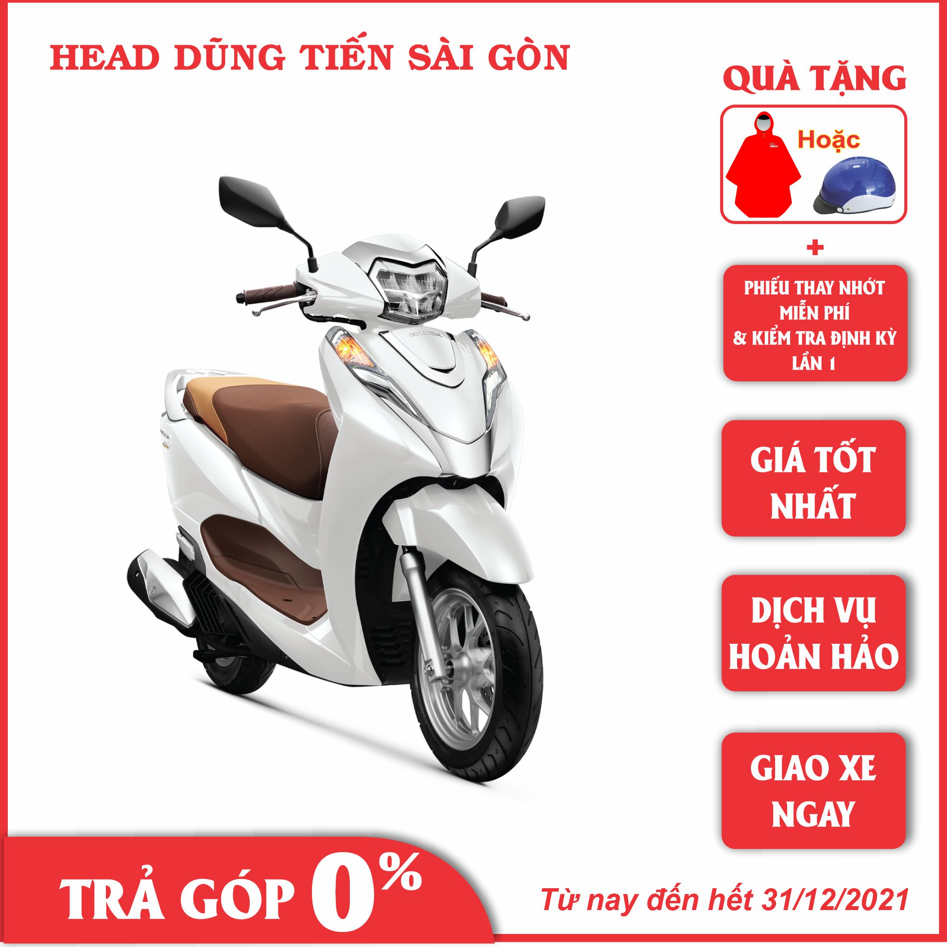 Xe Máy Honda LEAD Cao Cấp 2022 - Trắng