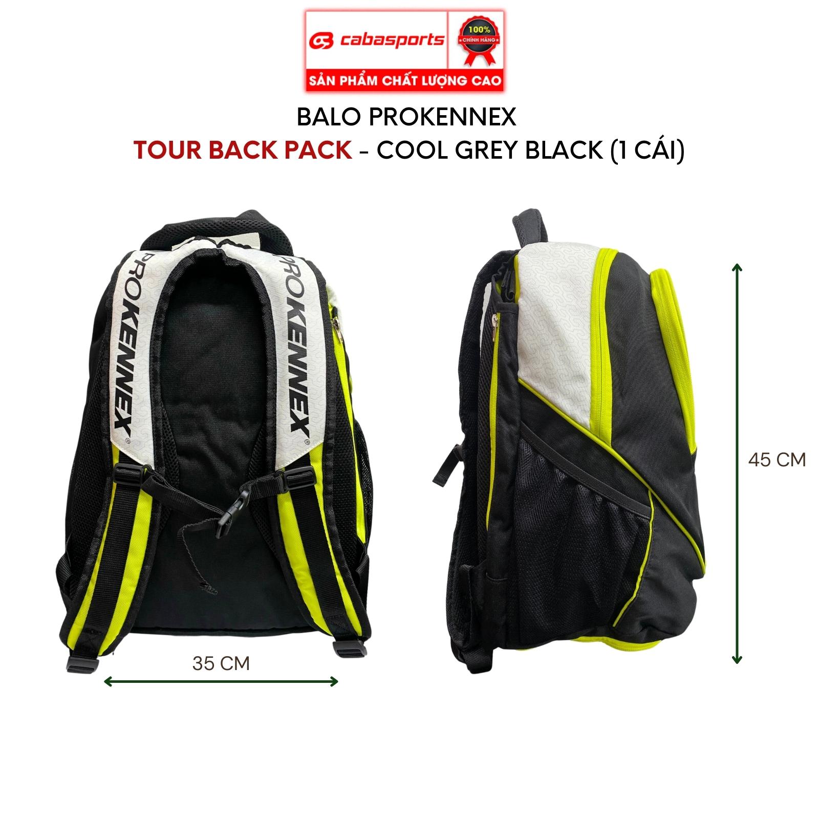 Túi thể thao Prokennex Tour Back Pack thời trang cao cấp, balo đựng vợt cầu lông tennis chất lượng chính hãng