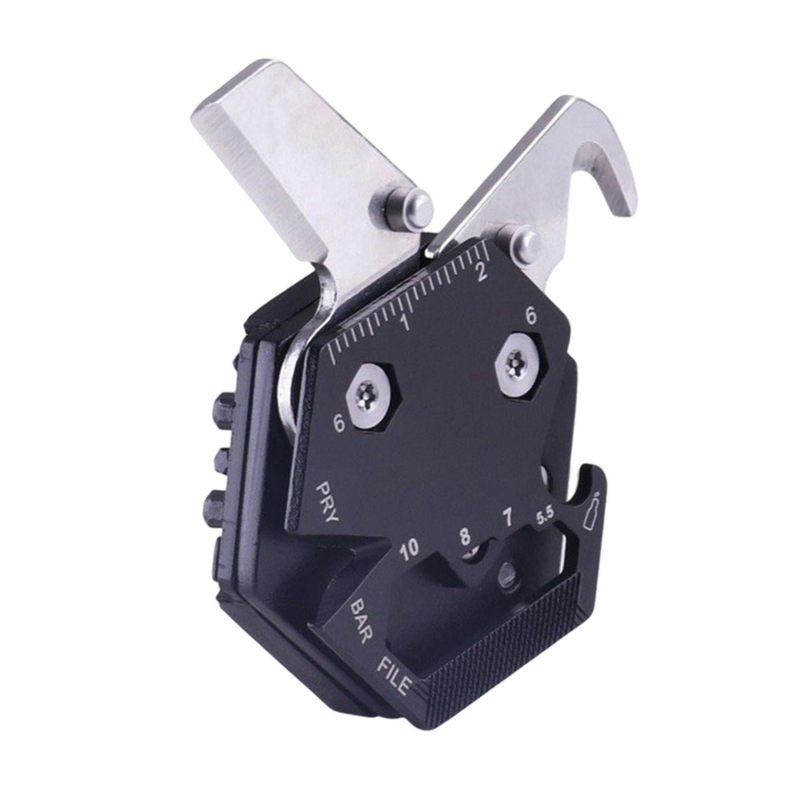 Multitool Card Keychain Pocket Tool Aluminum Alloy Screwdriver Seat Belt Cutter Ruler Useful Keychains Key Chain Tool Set for Hiking Fishing