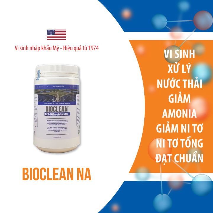 Vi sinh xử lý ni tơ ammoni cao Bioclean ACF Nitro Activator chai 1,1 kg hàng Mỹ NSX Sun &amp; Earth Microbiology