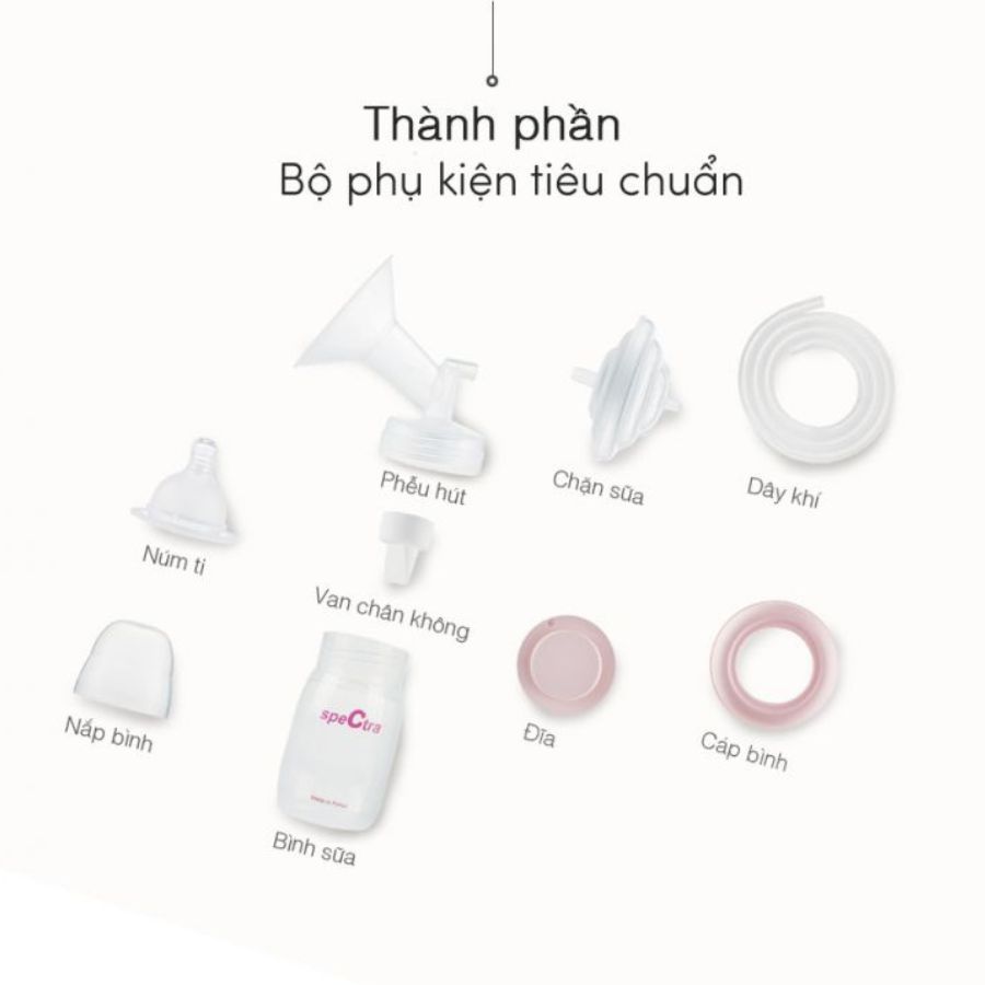 Phụ kiện máy hút sữa Spectra - full bộ