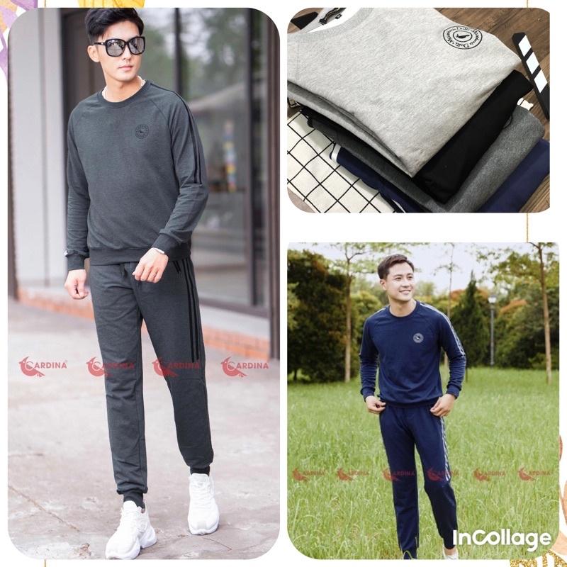 Bộ thể thao nam thu đông chất nỉ cotton da cá cao cấp hàng THIẾT KẾ