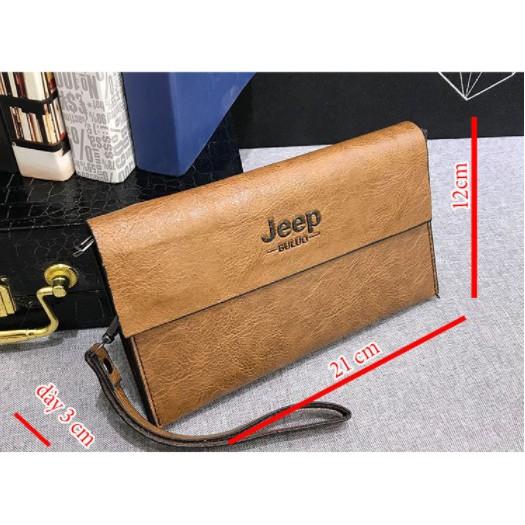 VÍ CẦM TAY JEEP BULUO NAM NỮ CHẤT DA CAO CẤP , VÍ DOANH NHÂN SANG TRỌNG ĐẲNG CẤP