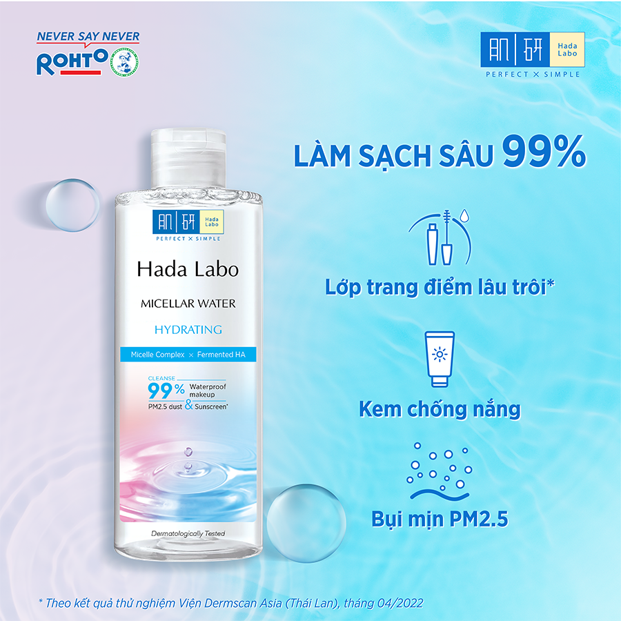 Nước tẩy trang sạch sâu dưỡng ẩm Hada Labo Micellar Water Hydrating 240ml