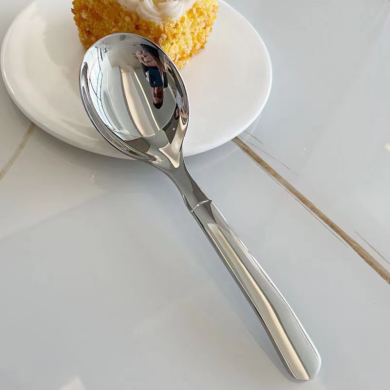 Combo 3 muỗng thìa tròn dày chất liệu inox không gỉ đa năng phong cách sang trọng phù hợp dùng ăn súp, ăn lẩu, xới cơm tiện lợi