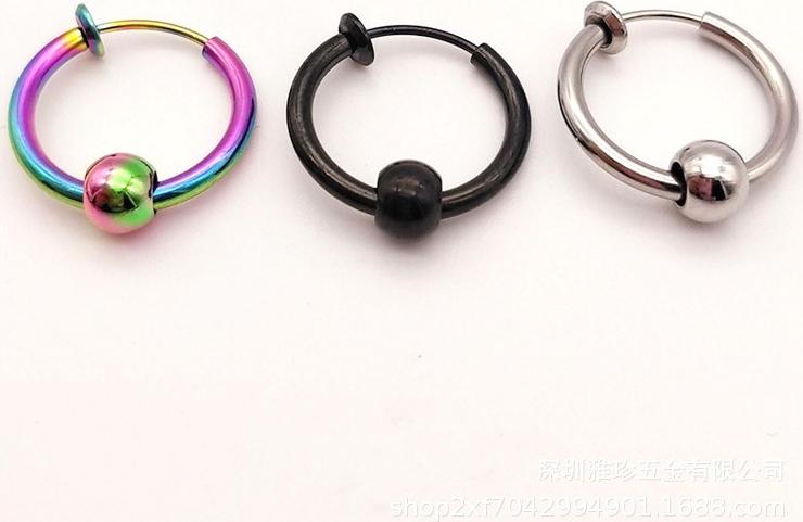 Bông tai nam khoen tròn cặp vành style Unisex