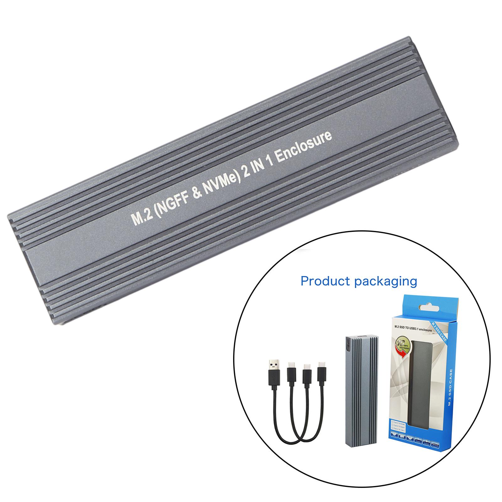 M.2 NVMe SSD Enclosure NVME Case External Cases for NVMe SSD 2242 2280