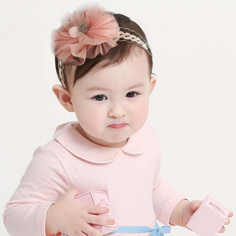 Băng Đô Đính Hoa Phong Cách Hàn Quốc Cho Bé Gái