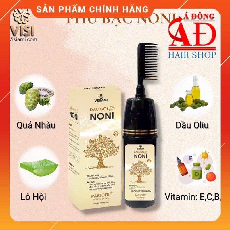 DẦU GỘI PHỦ BẠC NONI VISIAMI KÈM LƯỢC ĐEN TÓC TRONG 5 PHÚT 200ML