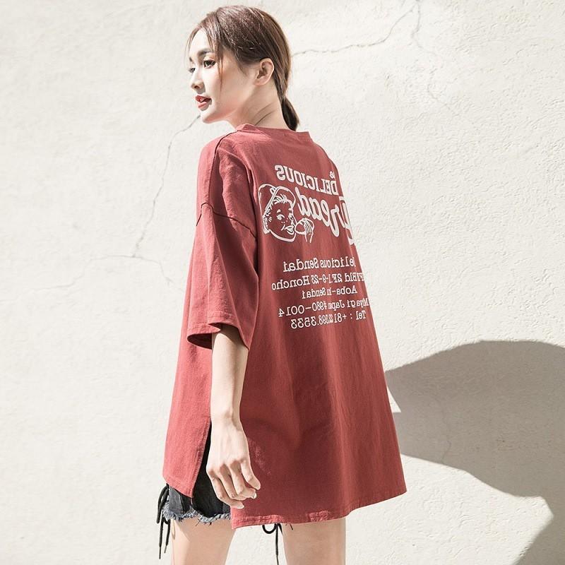 Áo Phông Nữ Basic Ngắn Tay Retro Phong Cách Hàn Quốc Mùa Hè 2021