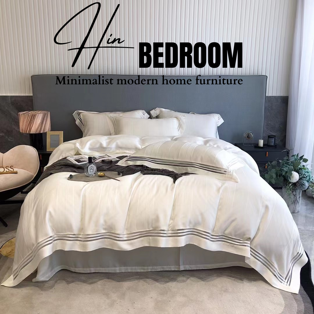 Drap Giường Tencel 100s Markcoss Bộ Chăn Ga Gối Đệm 5 Món Chăn Chần Bông Lụa Nhà Hin Home Bedding