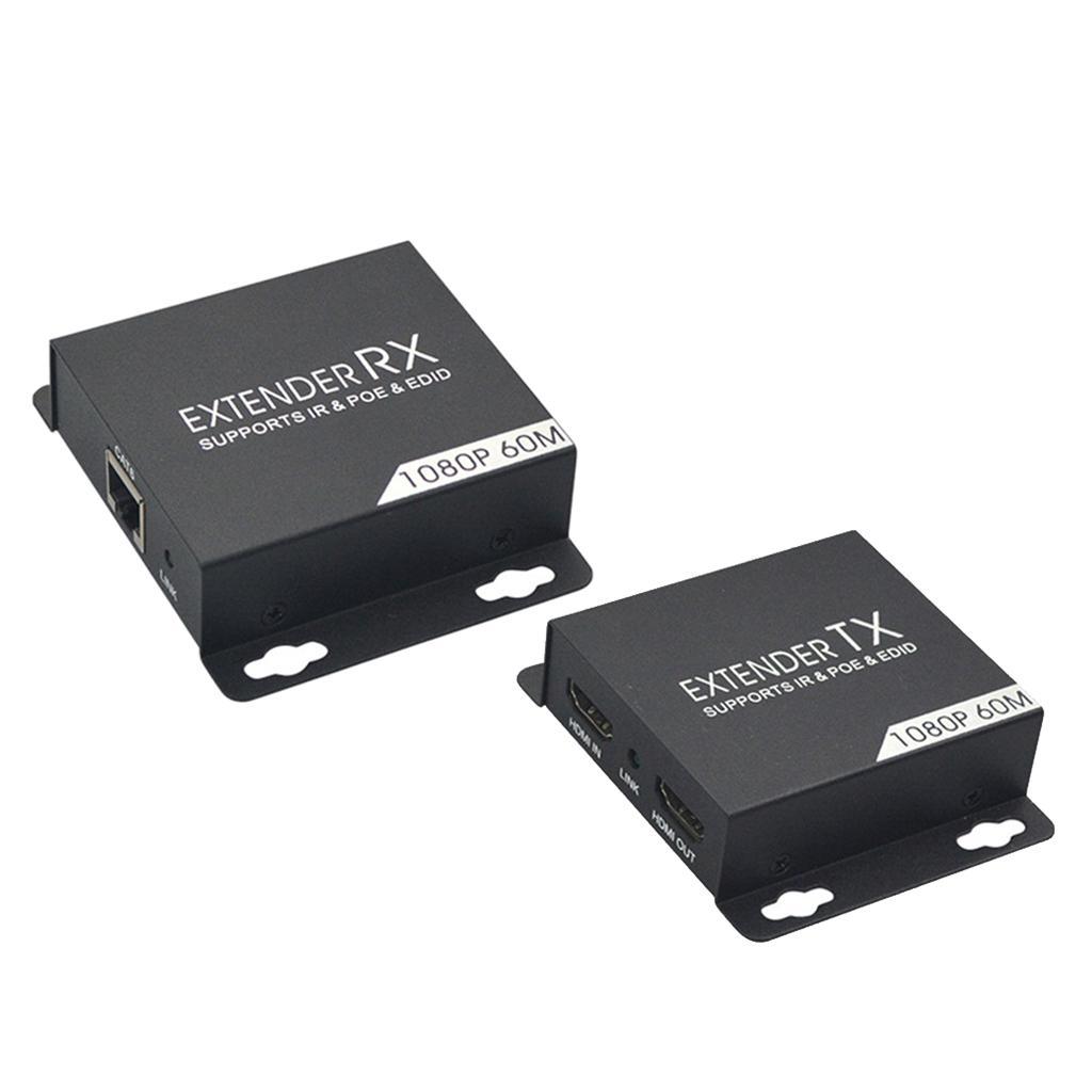Single Network Cable Extender 60m 1080P Signal Amplifier