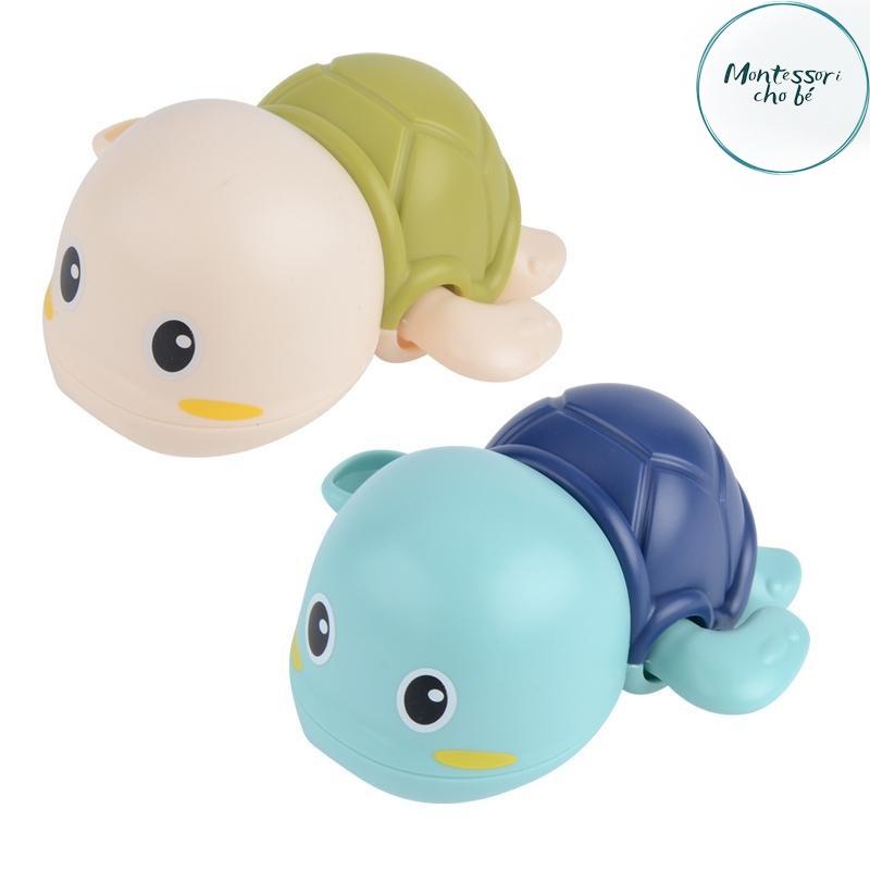 Rùa bơi trong nước đồ chơi nhà tắm cho bé Montessori