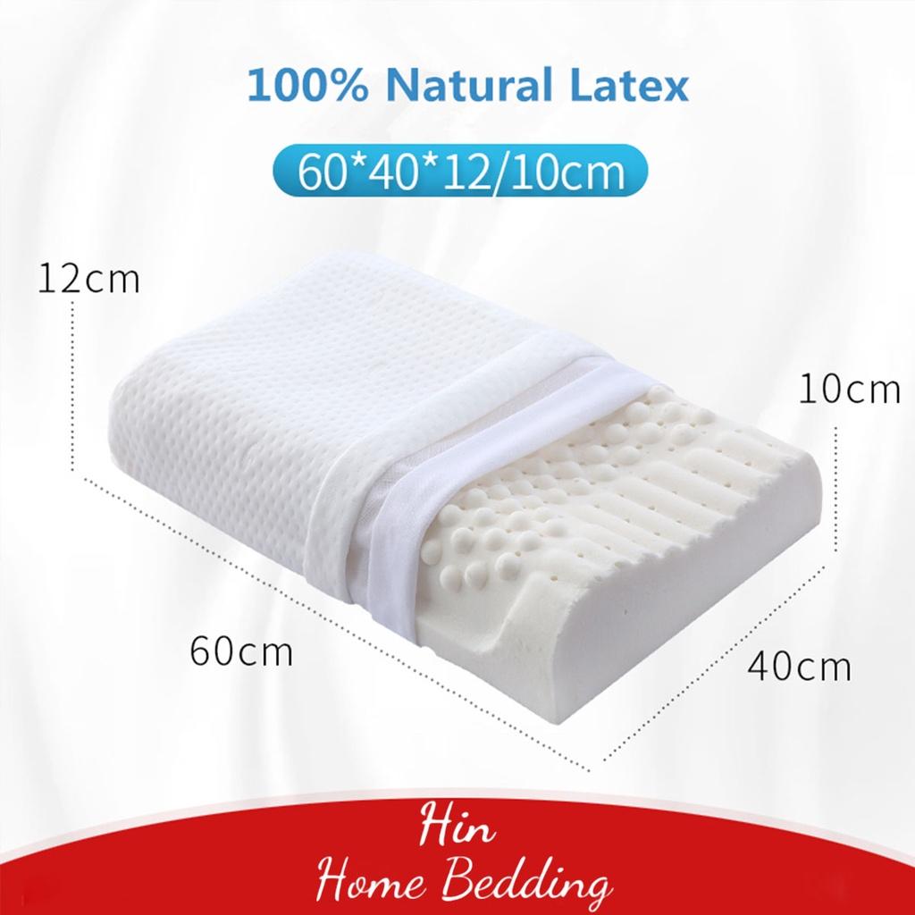 Gối Cao Su Thiên Nhiên Lượn Sóng Kết Hợp Hạt Massage Cao Cấp Hin Home Bedding Gối Nằm Ngủ Cao Cấp