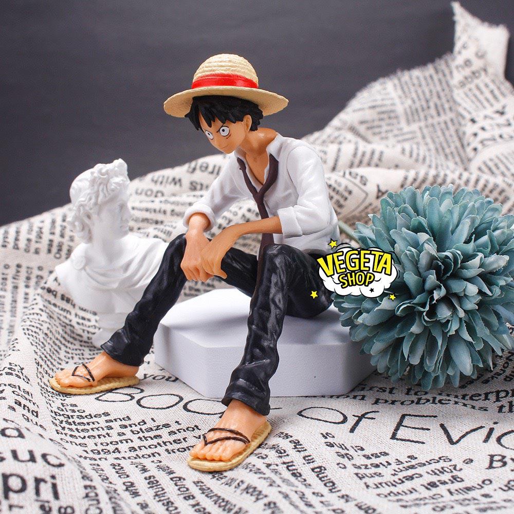 Mô hình One Piece - Luffy mũ rơm ngồi - Kích thước 8x12cm - Mô hình cực chắc tay, to, nặng, nét, đẹp