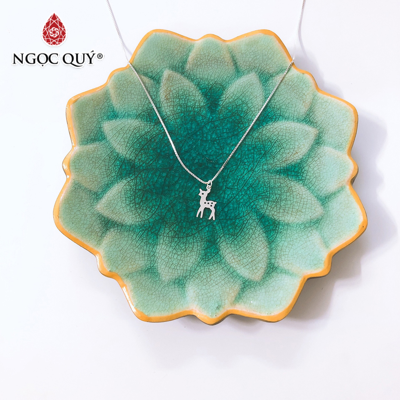 Dây chuyền bạc mặt con hươu - Ngọc Quý Gemstones