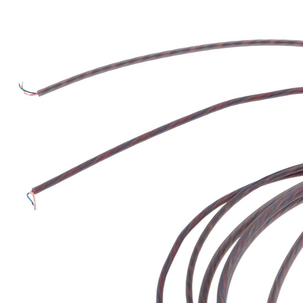 2-4pack 3.5mm DIY Earphone Audio Cable with Mic Repair Headphone Wire Semi Clear