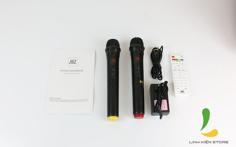 Loa kéo JBZ J8 - Loa di động thùng gỗ thiết kế mini siêu ấn tượng, kèm micro không dây chống hú hát karaoke cực chất - Hàng nhập khẩu