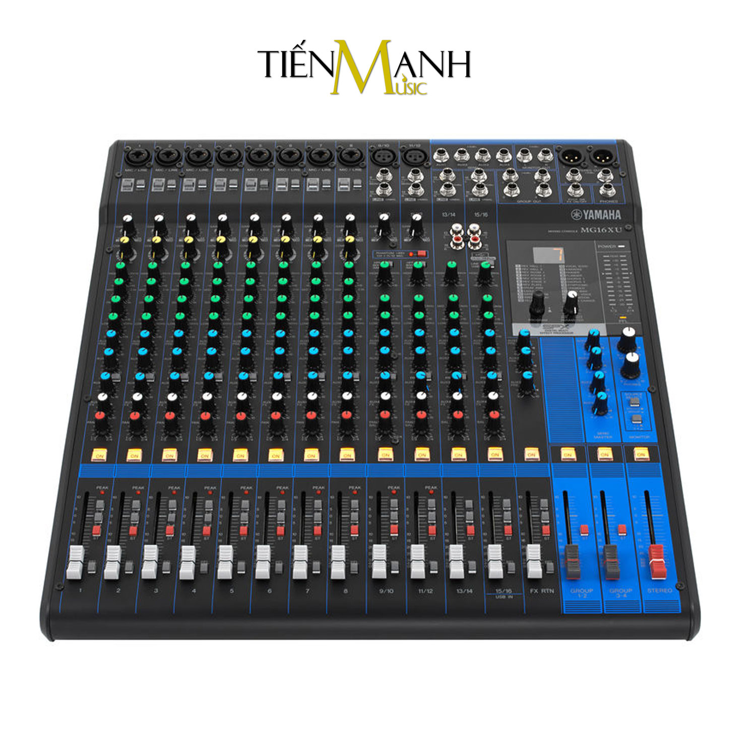 Soundcard kiêm Bàn Trộn Mixer Yamaha Interface MG16XU Compact Stereo Mixing Phòng Thu Studio Mix MG16 Hàng Chính Hãng - Kèm Móng Gẩy DreamMaker