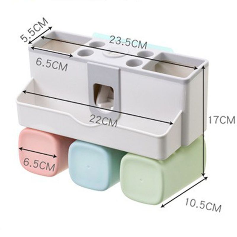 Dụng cụ lấy kem đánh răng tự động kèm 3 cốc