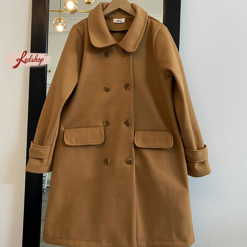 Áo khoác dạ nữ dáng dài mùa đông phong cách Hàn Quốc Red Shop 28209