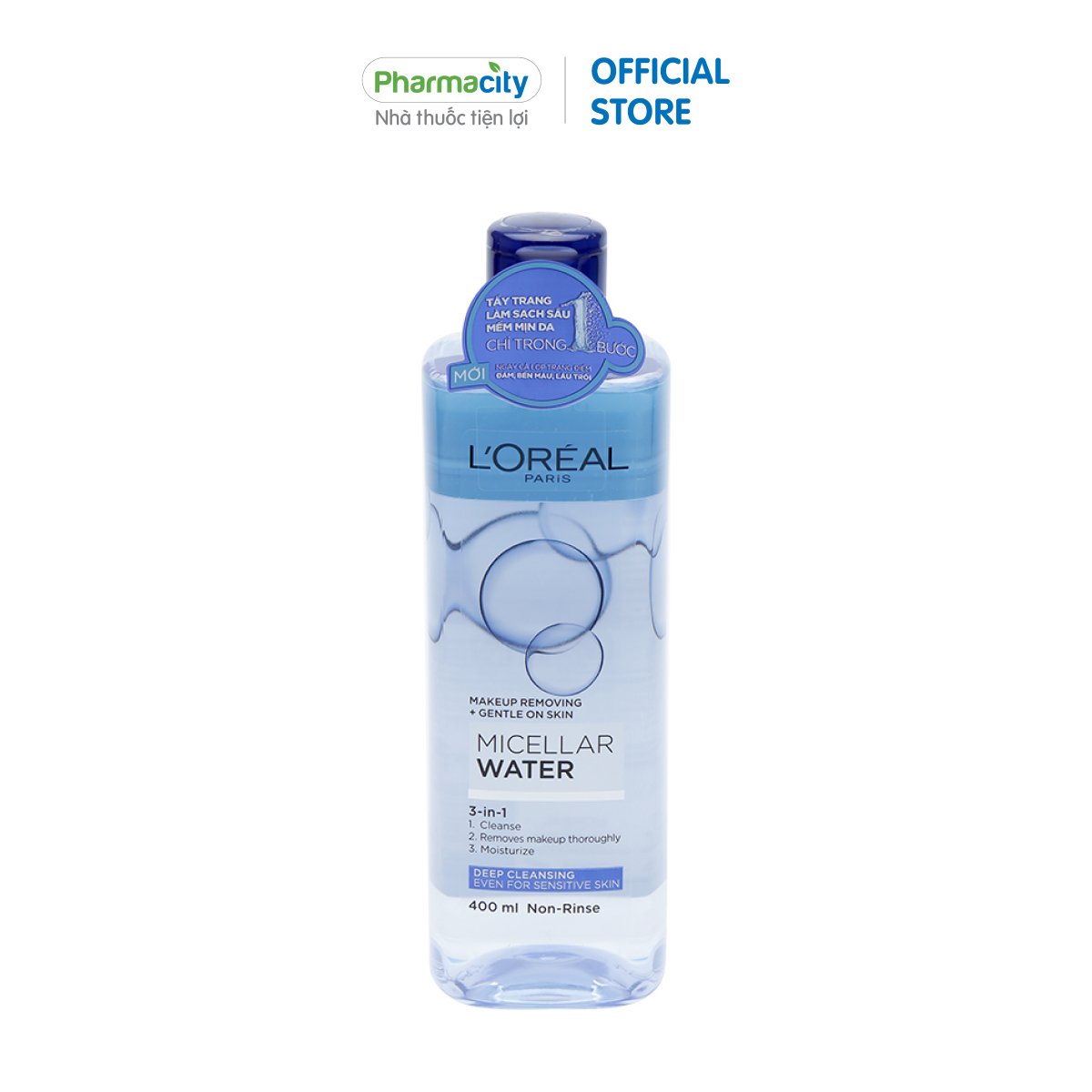 Nước tẩy trang làm sạch sâu L'Oreal Micellar Water
