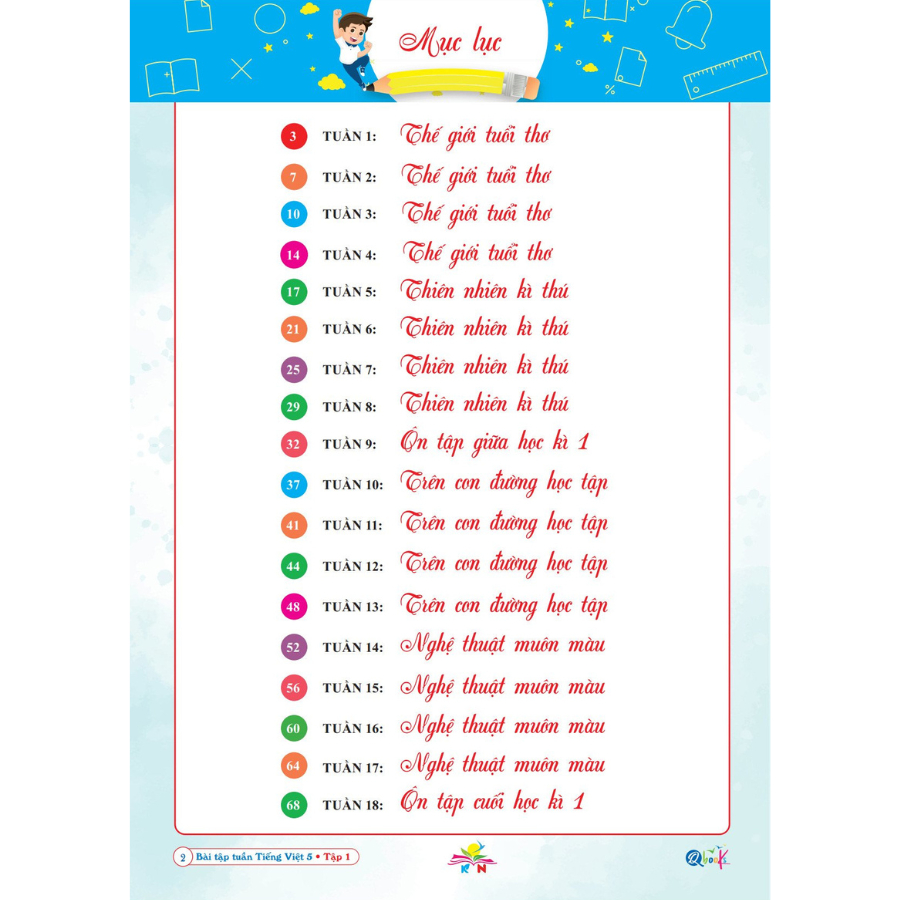 Bài Tập Tuần Tiếng Việt 5 - Tập 1 - Kết Nối Tri Thức - Bản Quyền