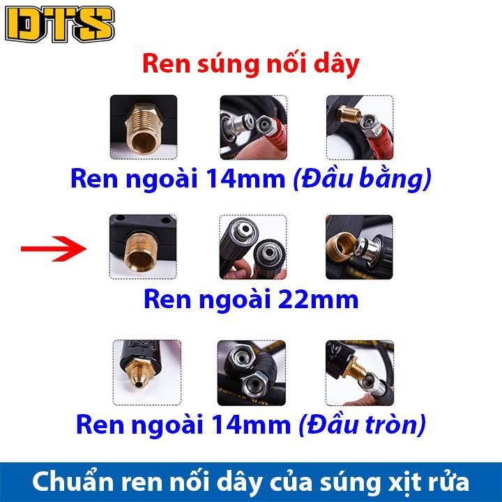 Bộ  xịt DTS2 mini Ren 22mm và bình tạo bọt tuyết cho máy xịt rửa 