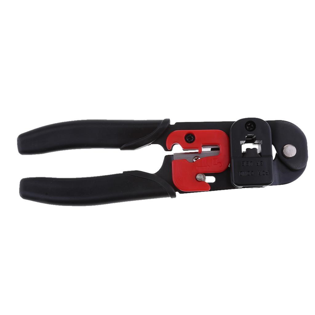 RJ45 crimping tool - network ratcheting wire crimper, cutter, striper