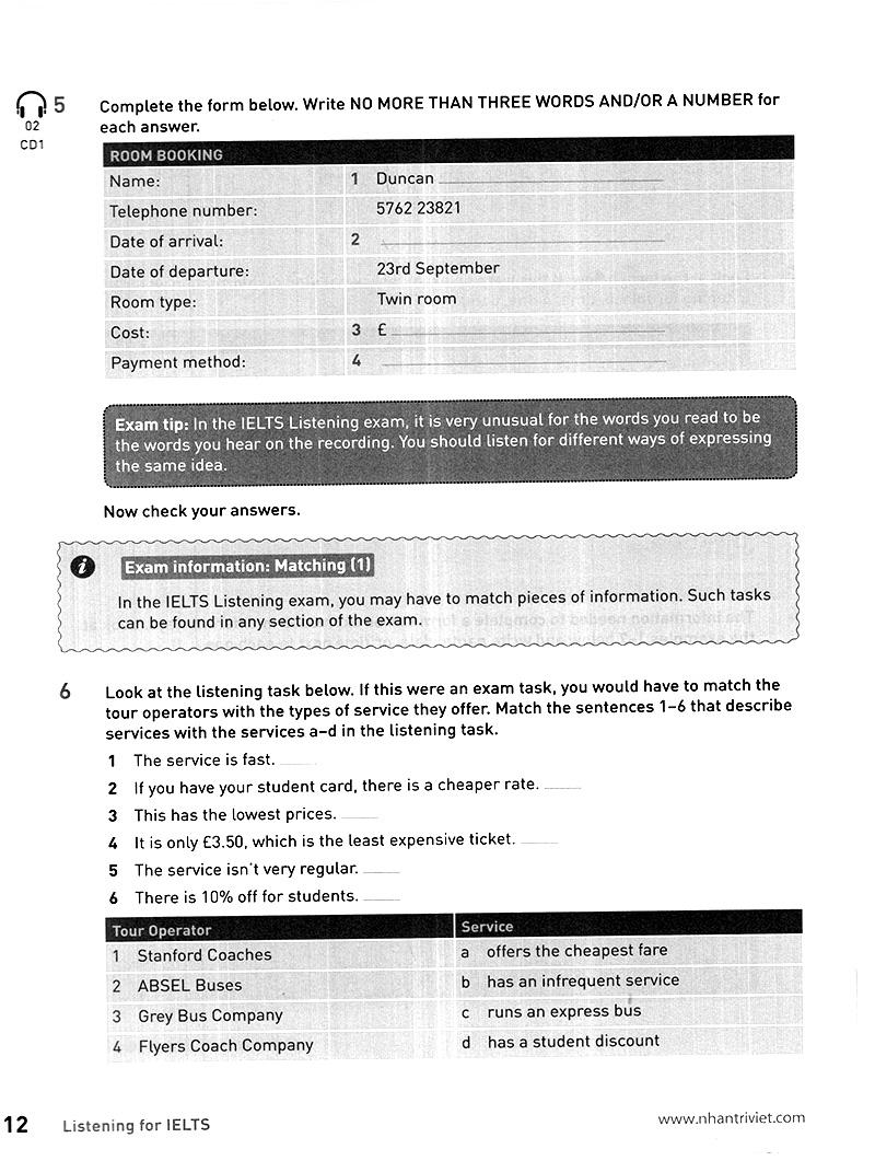 Collins - Listening For IELTS (Kèm 2 CD Hoặc File MP3)