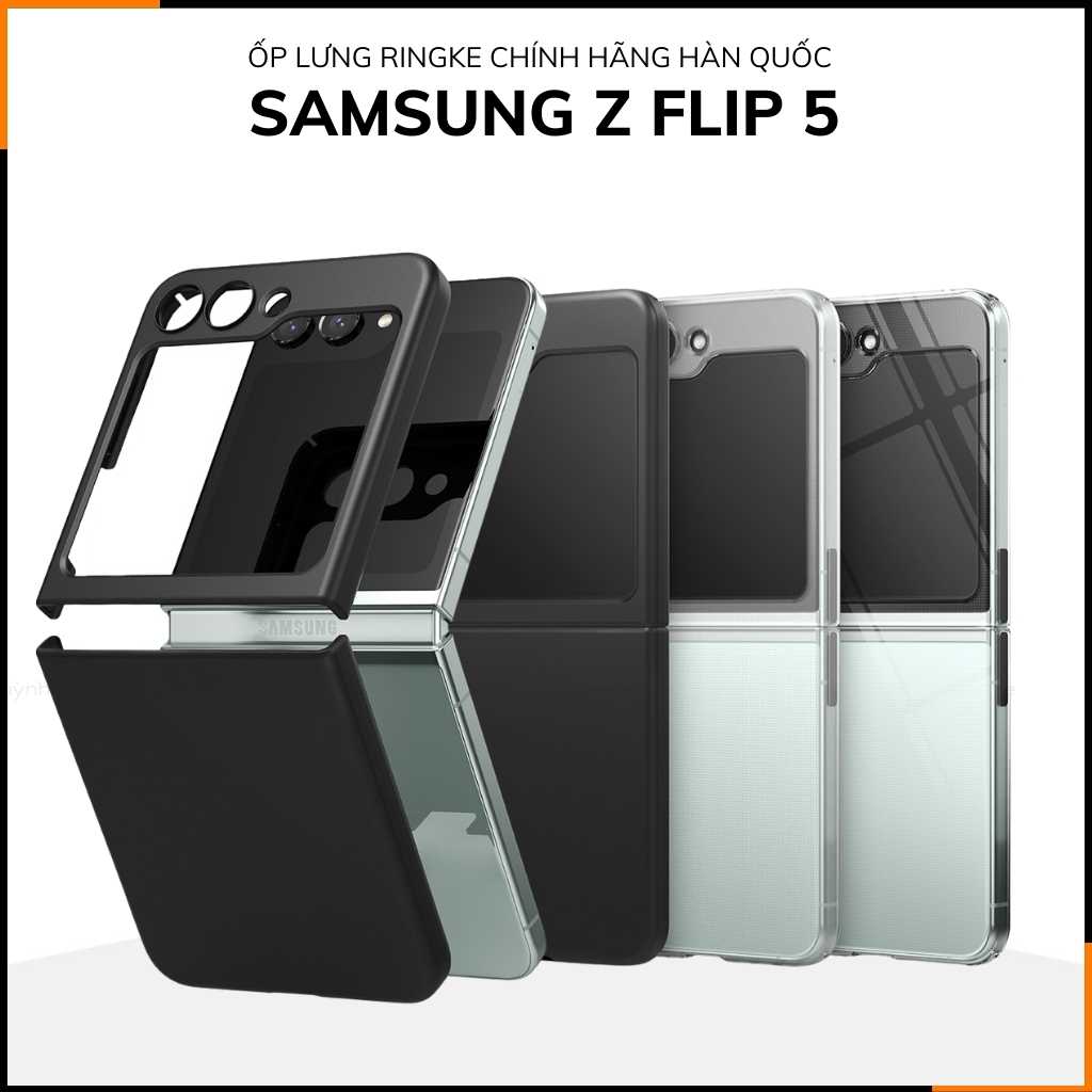 Ốp lưng z flip 5 RINGKE chính hãng trong suốt chống sốc FUSION X chống ố vàng phụ kiện điện thoại huỳnh tân store - Hàng nhập khẩu