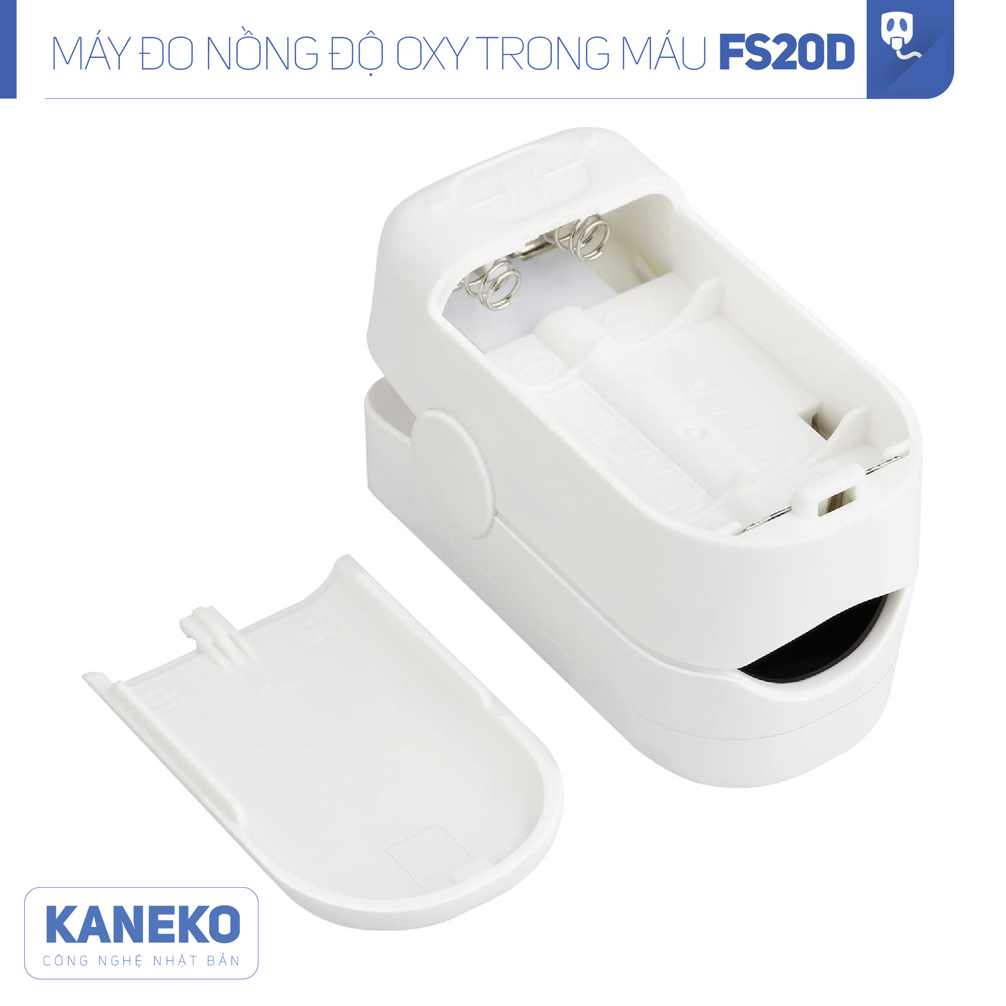 Máy đo nồng độ oxy trong máu KANEKO FS20D, SPO2, đo nhịp tim, có màn hình hiển thị rõ ràng