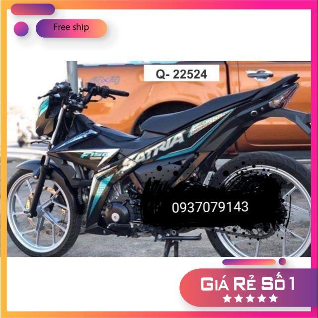 Tem rời dành cho xe Satria fi chất liệu Crom tem