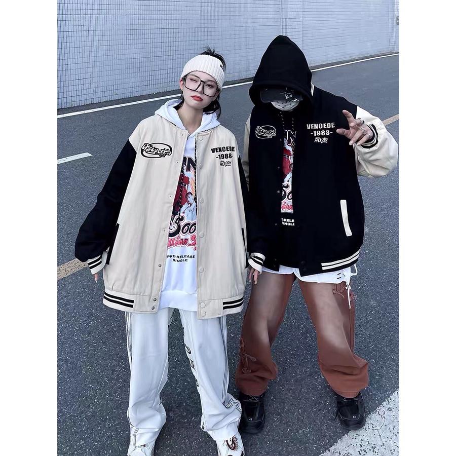 Áo Khoác Bomber Varsity Jacket Bóng Chày VENGENT 1988 Chất Da Lộn Lót Dù Form Rộng Basic Nam Nữ Unisex Couple Ulzzang