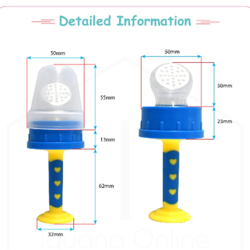 Túi Nhai Chống Hóc Bằng  Silicone màu xanh