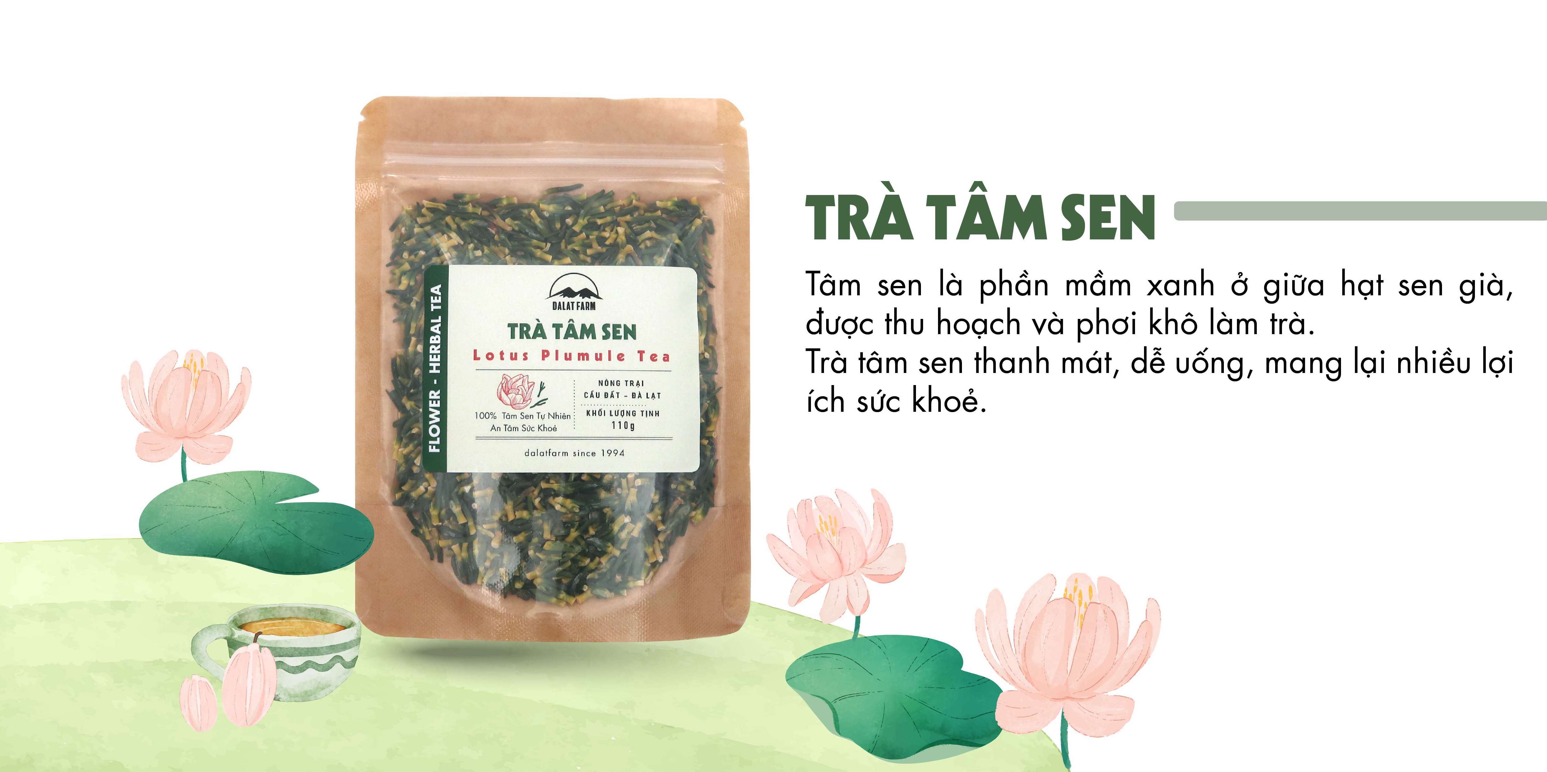 Trà Tâm Sen (Tim Sen) DalatFarm - Túi 110 g