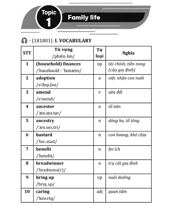 Sách - Sổ tay từ vựng tiếng anh theo chủ đề ôn thi thpt