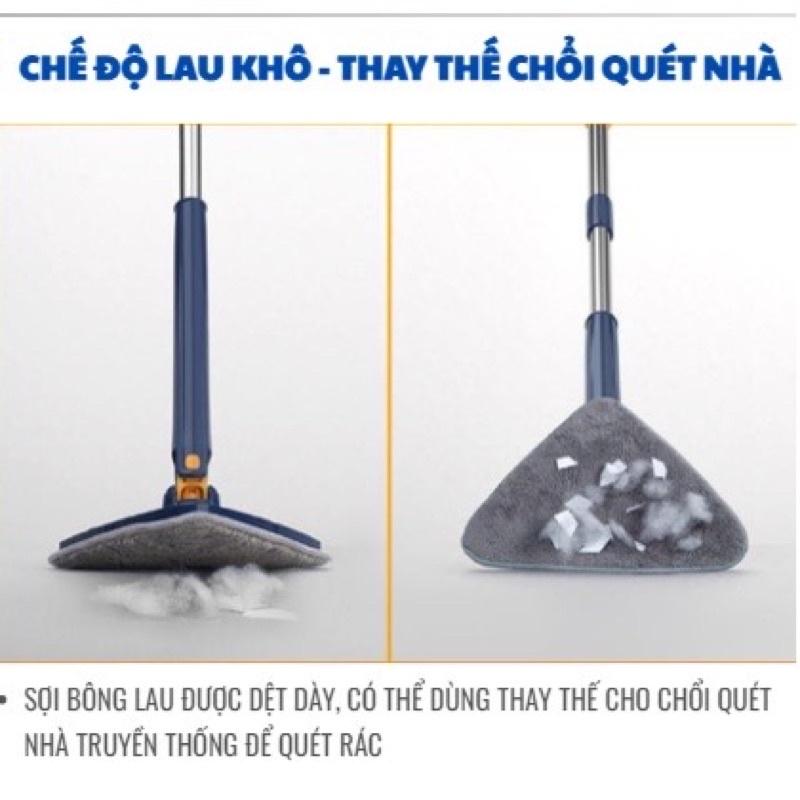 Cây chổi lau tam giác tự vắt xoay 360 độ đa năng