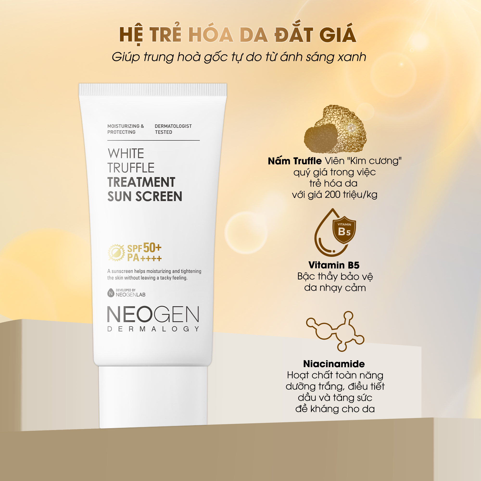 Kem Chống Bảo Vệ Da Hoàn Hảo Dành Cho Da Treatment Neogen Dermalogy White Truffle Treatment Sun Screen 50ml