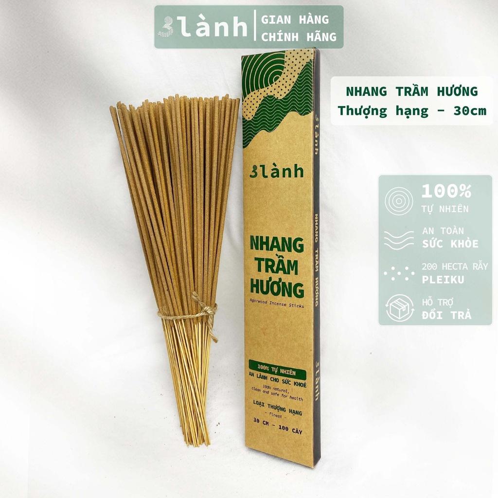 Nhang Trầm Hương Thượng Hạng 30-40cm, 100-400gr 3 Lành Tự Nhiên 100% &gt;15 Năm Trầm Thờ Cúng Thư Giãn Xông Nhà